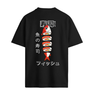 Camiseta Oversized Peixe-Sushi