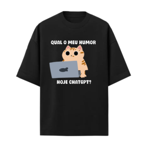 Camiseta Oversized Gato Chatgpt