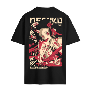 Camiseta Oversized Nezuko de Kimetsu no Yaiba