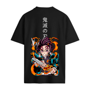 Camiseta Oversized Tanjiro Kamado de Kimetsu no Yaiba