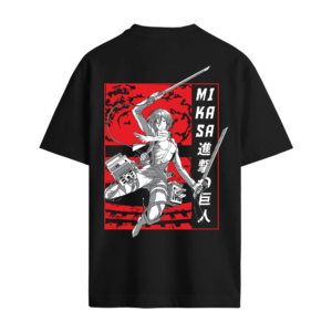 Camiseta Oversized Mikasa de Attack on Titan