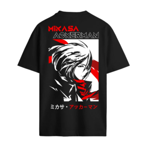 Camiseta Oversized Mikasa de Attack on Titan