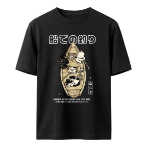 Camiseta básica Gatos Pescando